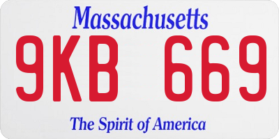 MA license plate 9KB669
