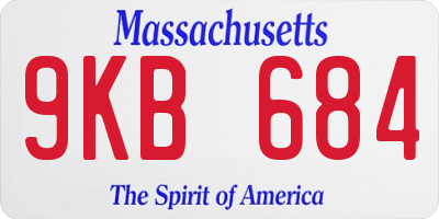 MA license plate 9KB684