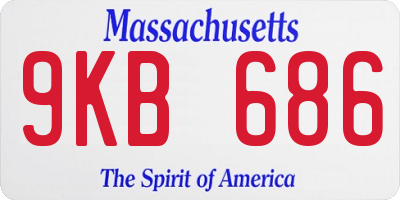 MA license plate 9KB686