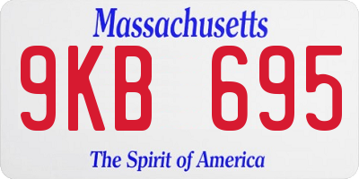 MA license plate 9KB695