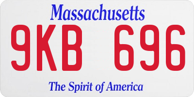 MA license plate 9KB696
