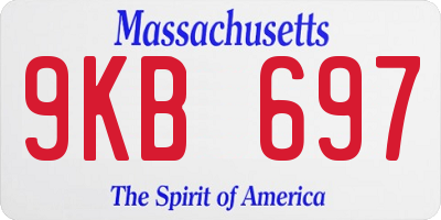 MA license plate 9KB697