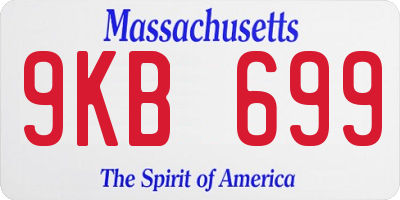 MA license plate 9KB699