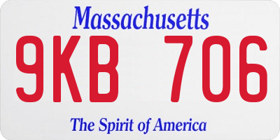 MA license plate 9KB706