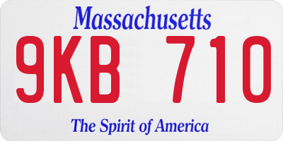 MA license plate 9KB710