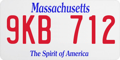 MA license plate 9KB712