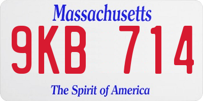 MA license plate 9KB714