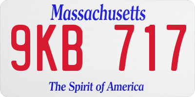MA license plate 9KB717