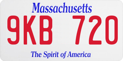 MA license plate 9KB720