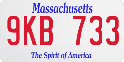 MA license plate 9KB733