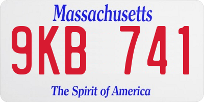 MA license plate 9KB741