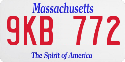 MA license plate 9KB772