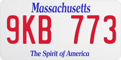 MA license plate 9KB773