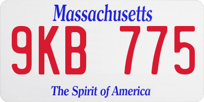 MA license plate 9KB775