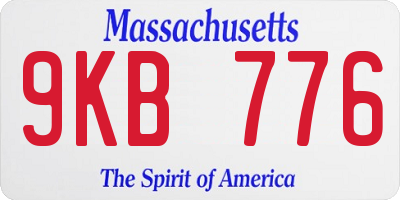MA license plate 9KB776