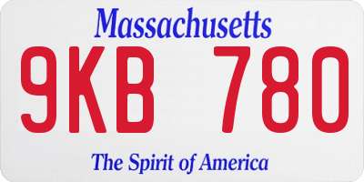 MA license plate 9KB780
