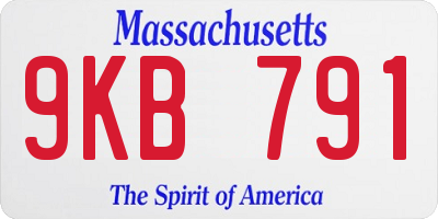 MA license plate 9KB791