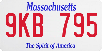 MA license plate 9KB795