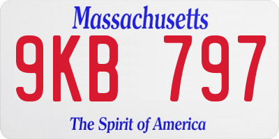 MA license plate 9KB797