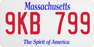 MA license plate 9KB799