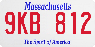 MA license plate 9KB812