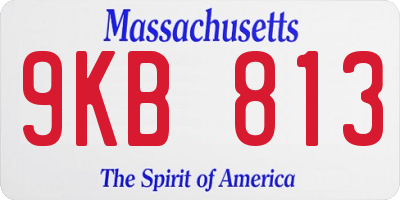 MA license plate 9KB813