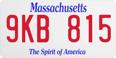 MA license plate 9KB815