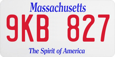 MA license plate 9KB827