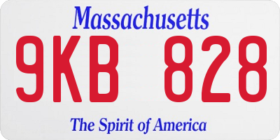 MA license plate 9KB828