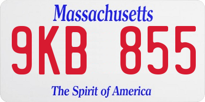 MA license plate 9KB855