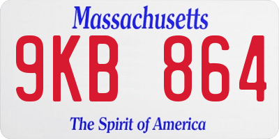 MA license plate 9KB864