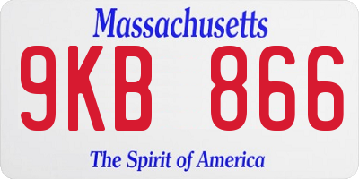 MA license plate 9KB866