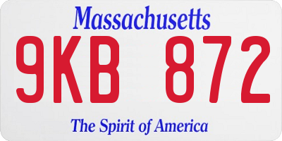 MA license plate 9KB872