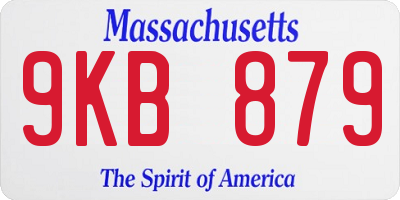 MA license plate 9KB879