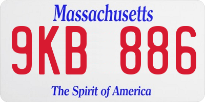 MA license plate 9KB886