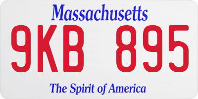MA license plate 9KB895