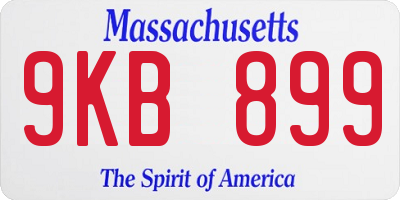 MA license plate 9KB899