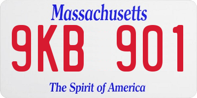MA license plate 9KB901