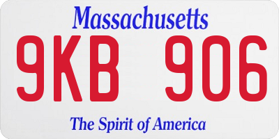 MA license plate 9KB906