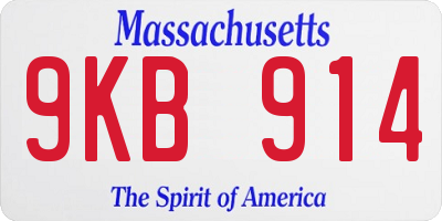 MA license plate 9KB914