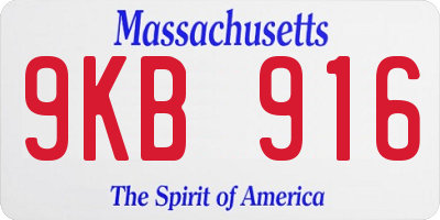 MA license plate 9KB916