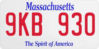 MA license plate 9KB930