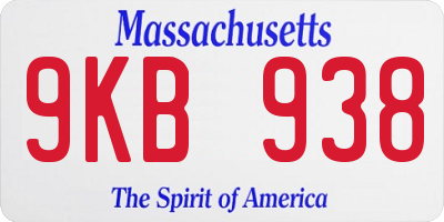 MA license plate 9KB938