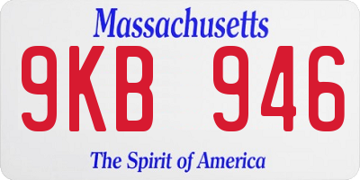 MA license plate 9KB946