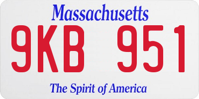 MA license plate 9KB951