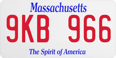 MA license plate 9KB966