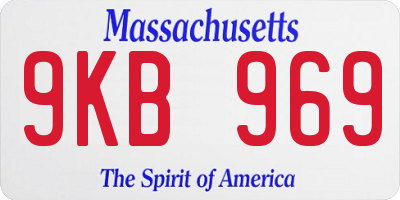 MA license plate 9KB969