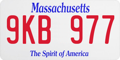 MA license plate 9KB977
