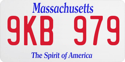 MA license plate 9KB979