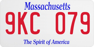 MA license plate 9KC079